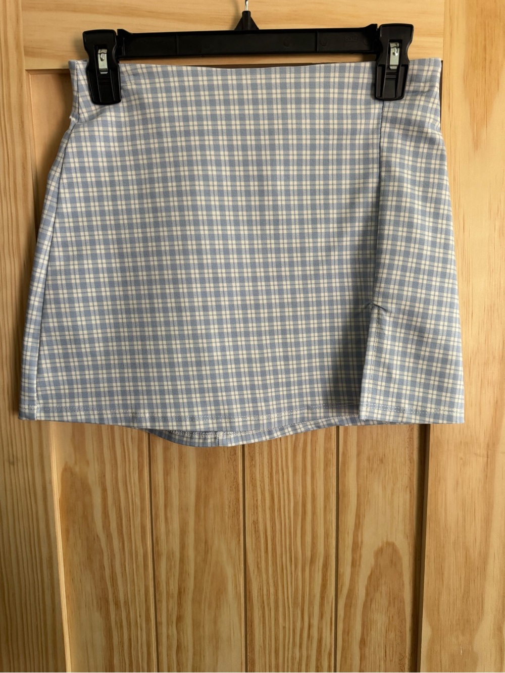 NWT Altar’d State, Light Blue Plaid Women's Mini Skirt
